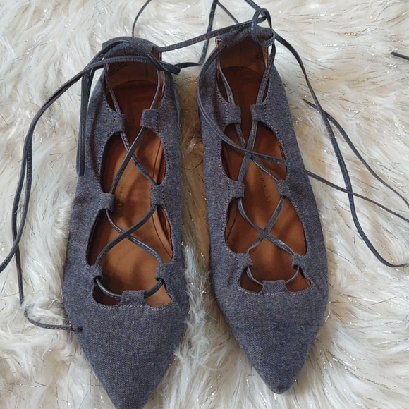 Gap pointed toe flats string ankle size 6.… - Picture 4 of 8